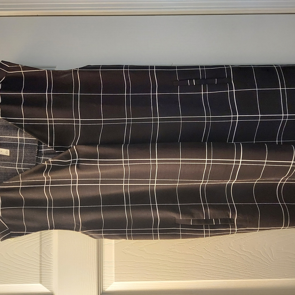 Black and White Plaid Sleeveless Dress